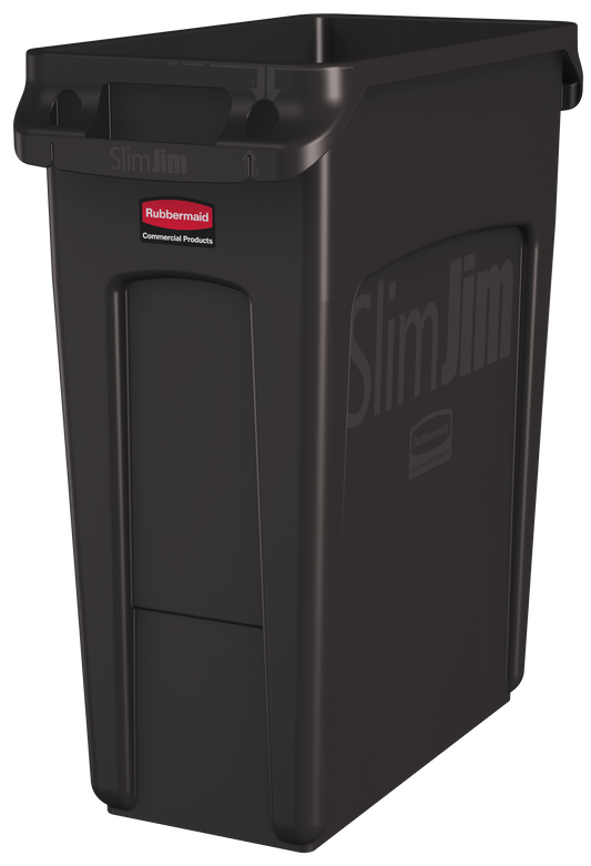 Slim Jim® Abfalleimer mit Luftkanälen, 60 l, Braun