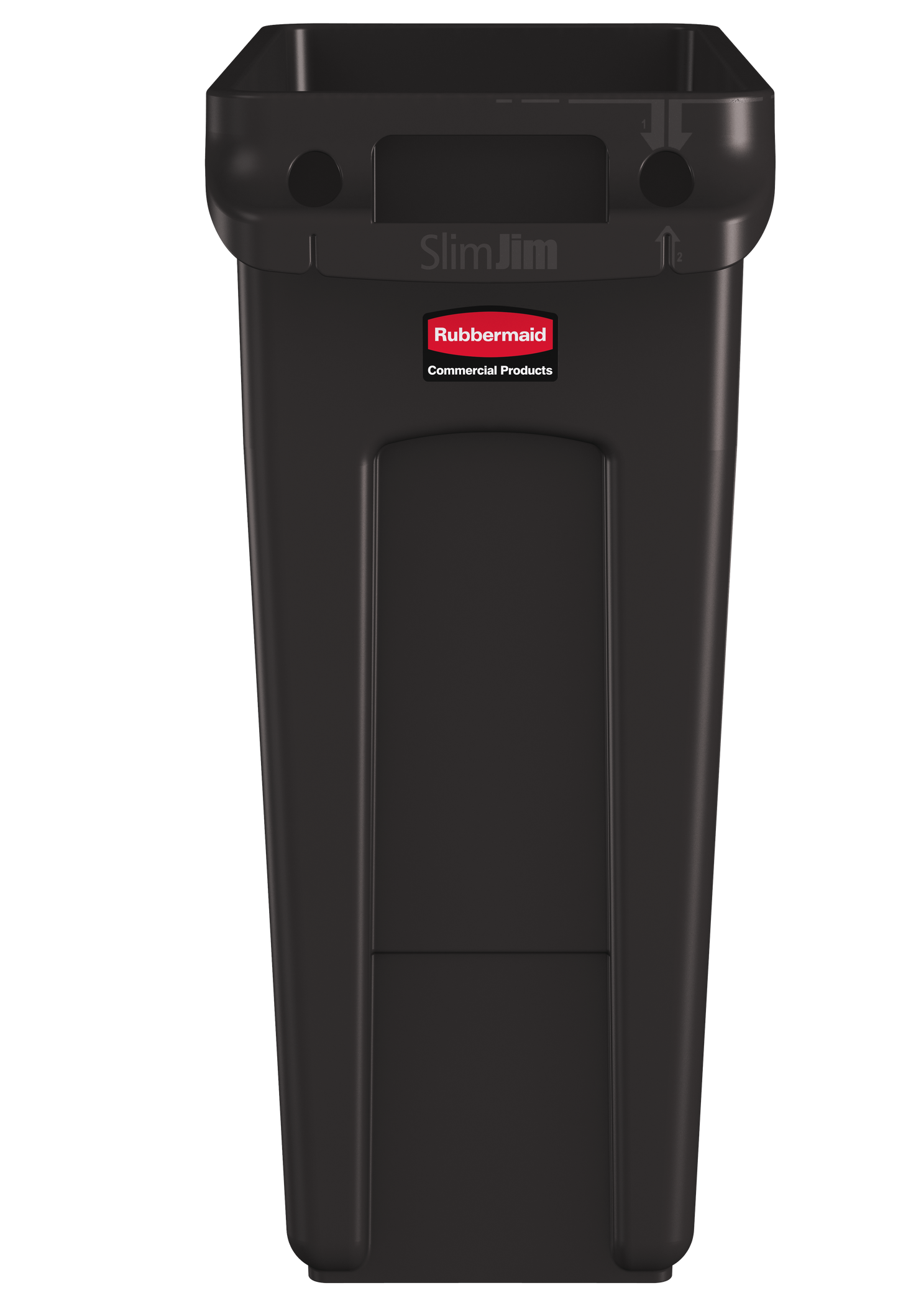 Slim Jim® Abfalleimer mit Luftkanälen, 60 l, Braun