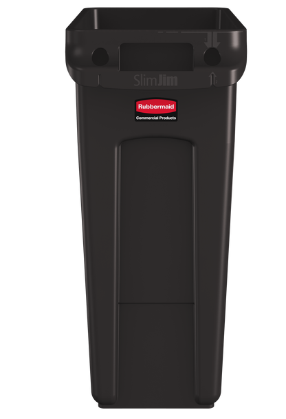 Slim Jim® Abfalleimer mit Luftkanälen, 60 l, Braun