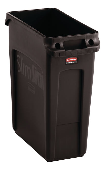 Slim Jim® Abfalleimer mit Luftkanälen, 60 l, Braun