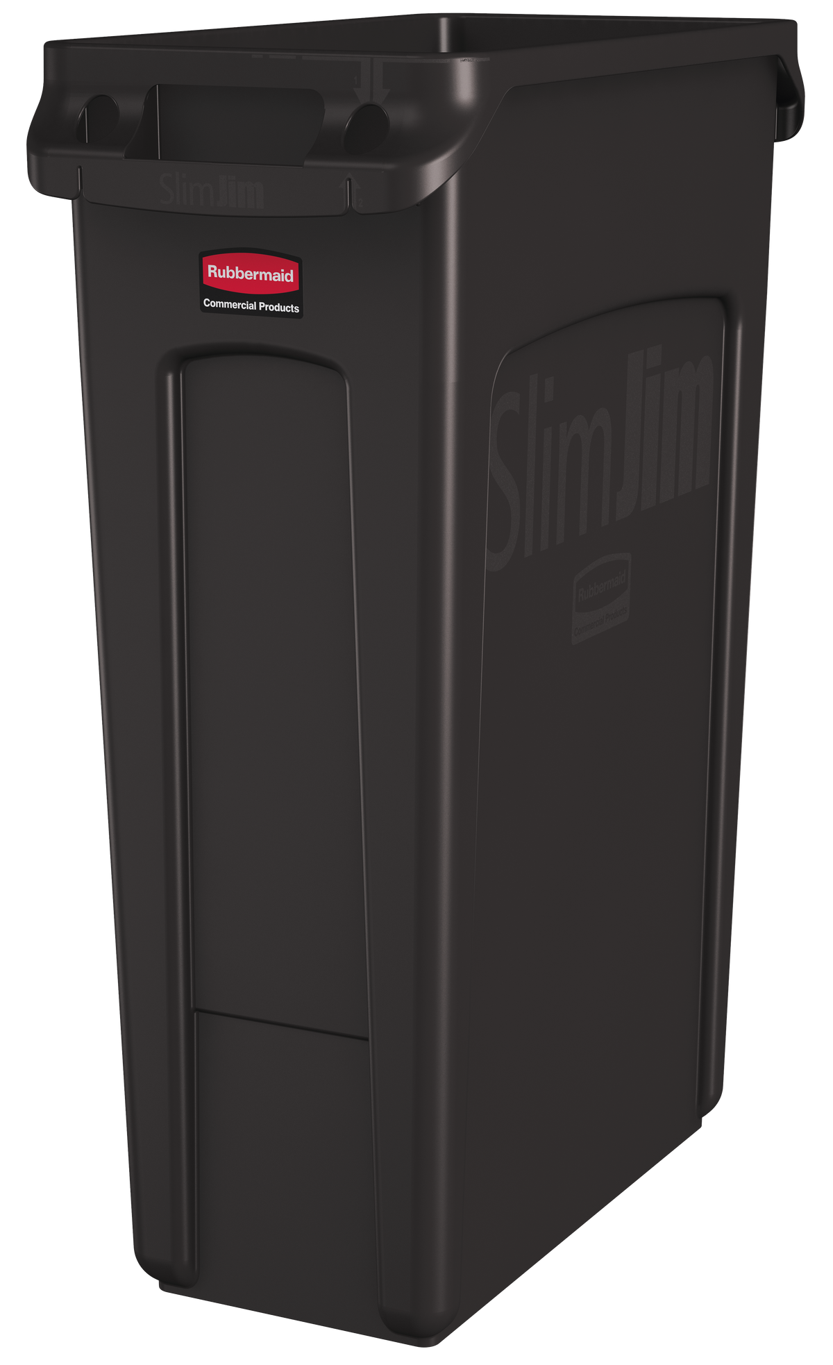 Slim Jim® Abfalleimer mit Luftkanälen, 87 l, Braun