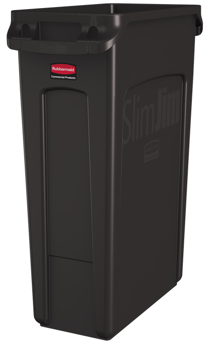 Slim Jim® Abfalleimer mit Luftkanälen, 87 l, Braun