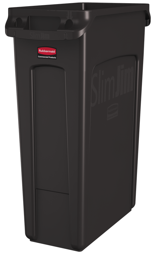 Slim Jim® Abfalleimer mit Luftkanälen, 87 l, Braun