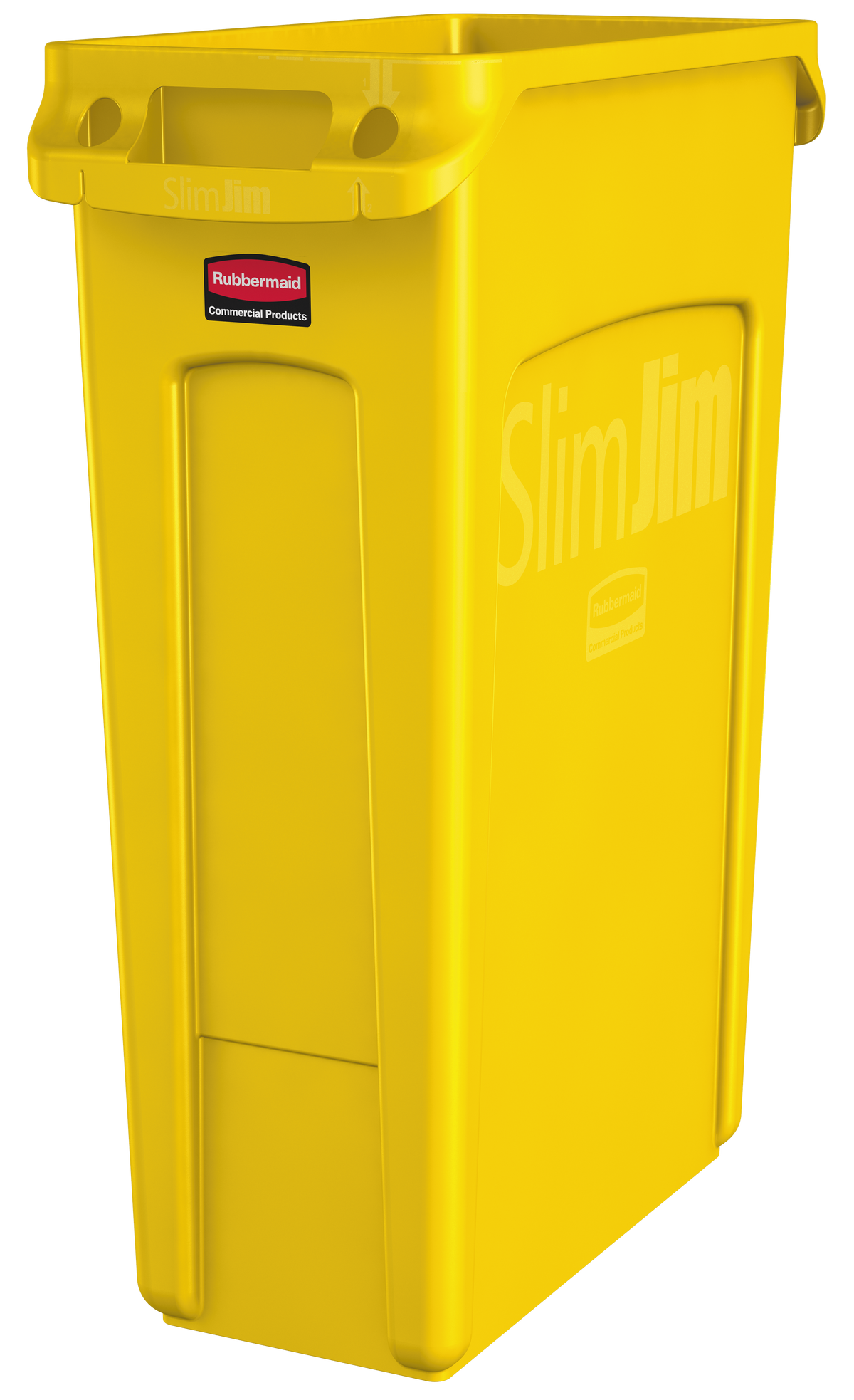 Slim Jim® Abfalleimer mit Luftkanälen, 87 l, Gelb