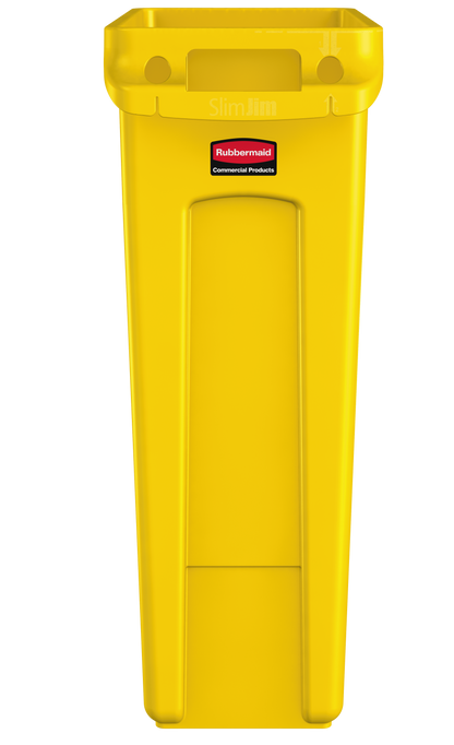 Slim Jim® Abfalleimer mit Luftkanälen, 87 l, Gelb