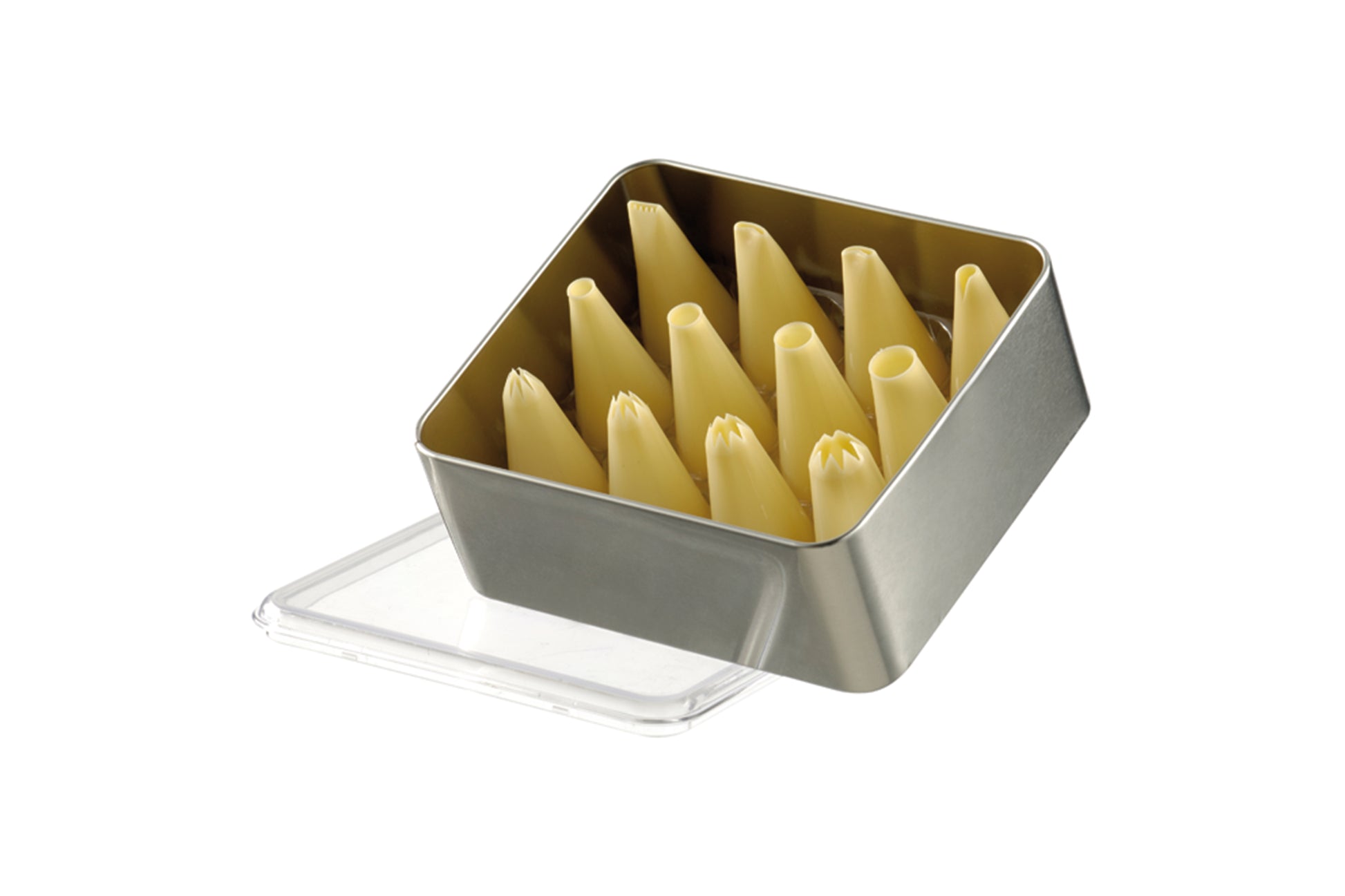 Spritzbeutel-Tüllen in Aufbewahrungsbox.