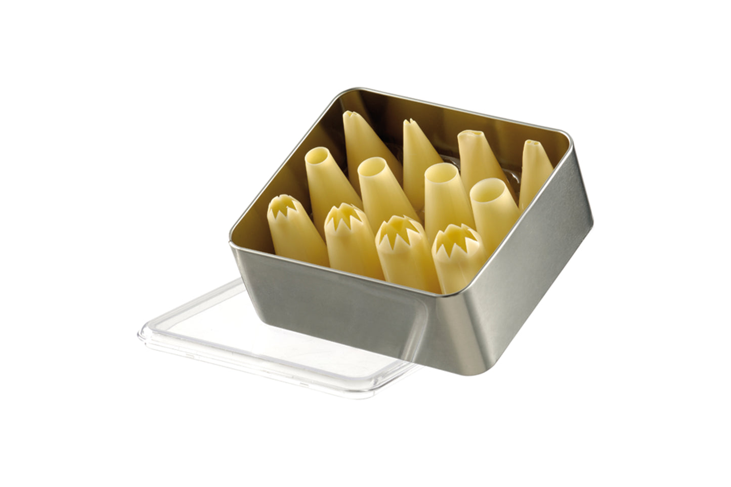 Spritzbeutel-Tüllen in Aufbewahrungsbox.