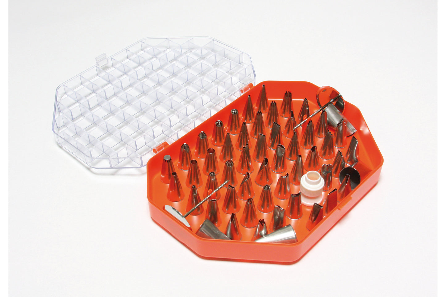 Spritzbeutel-Tüllen in Aufbewahrungsbox.