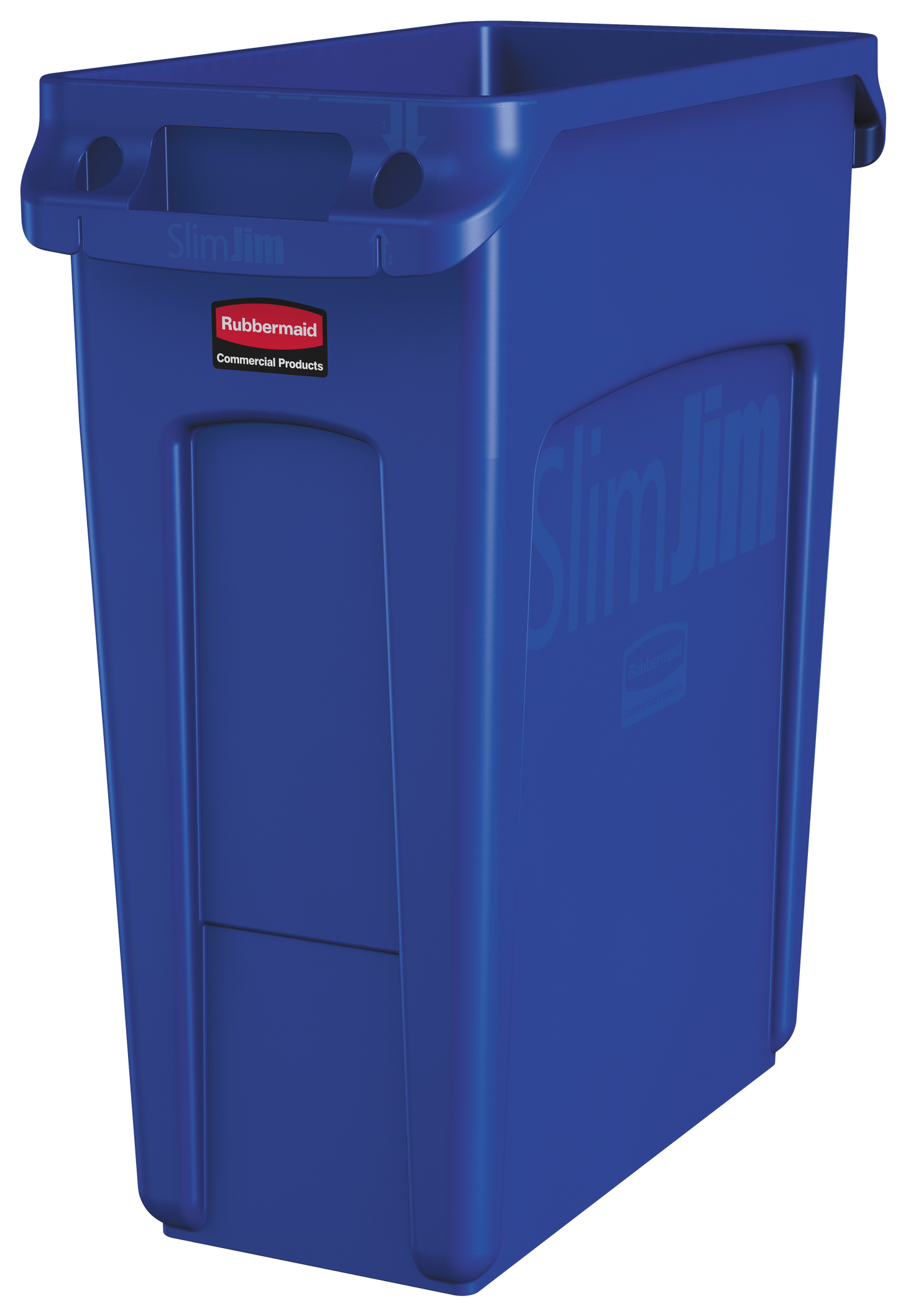 Slim Jim® Abfalleimer mit Luftkanälen, 60 l, Blau