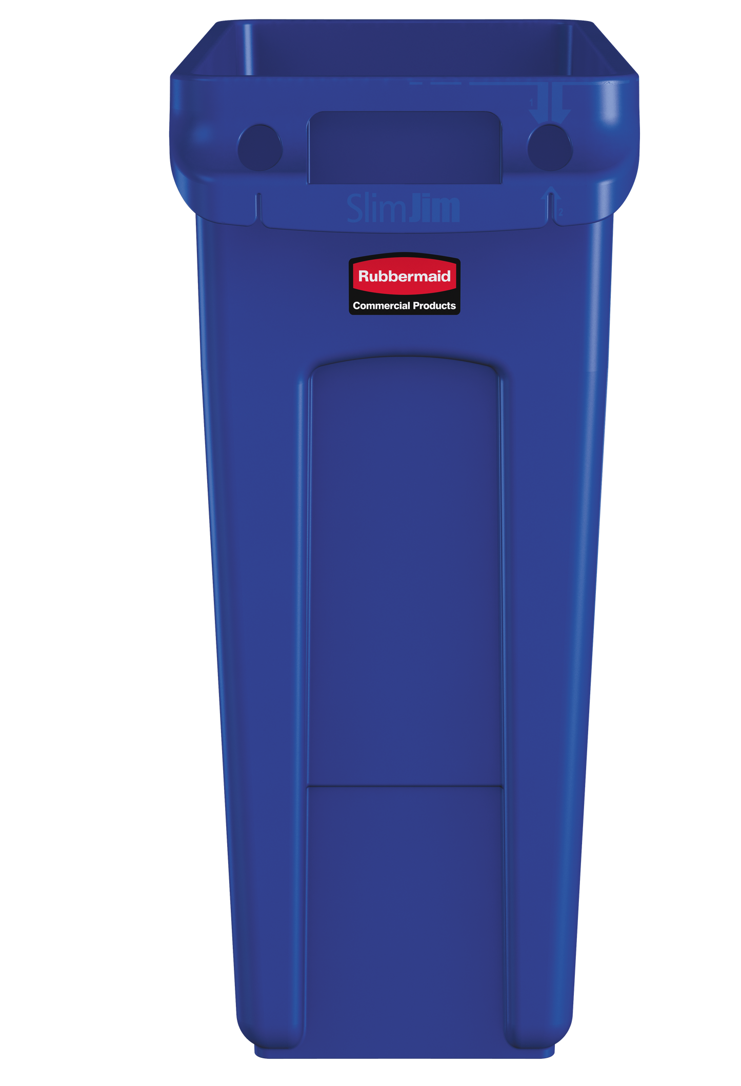 Slim Jim® Abfalleimer mit Luftkanälen, 60 l, Blau