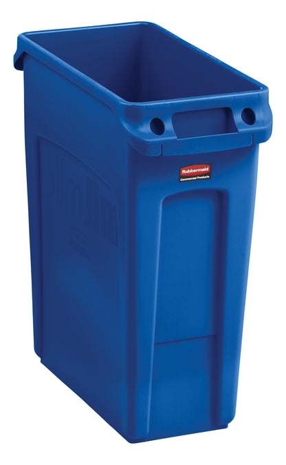Slim Jim® Abfalleimer mit Luftkanälen, 60 l, Blau