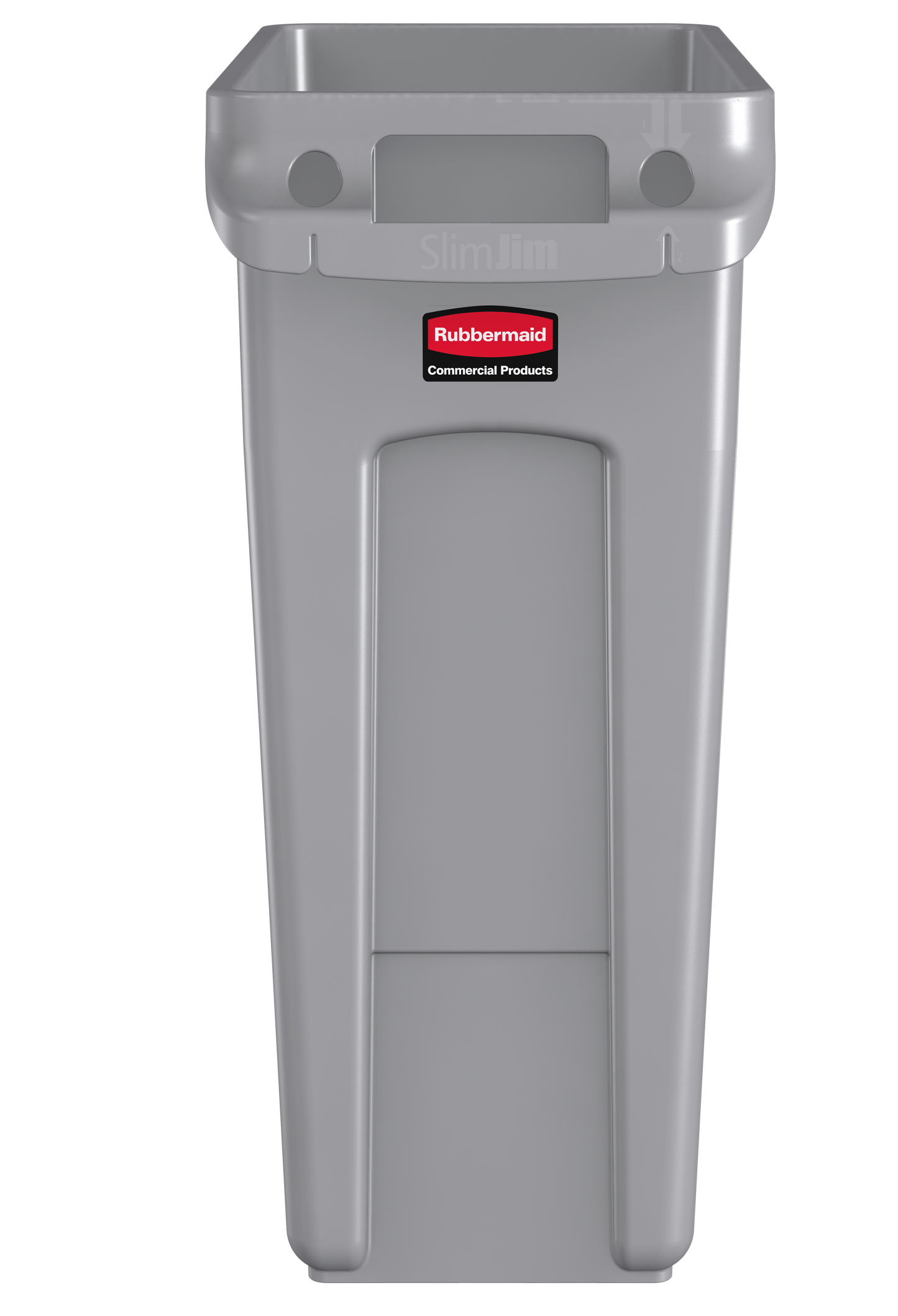 Slim Jim® Abfalleimer mit Luftkanälen, 60 l, Grau
