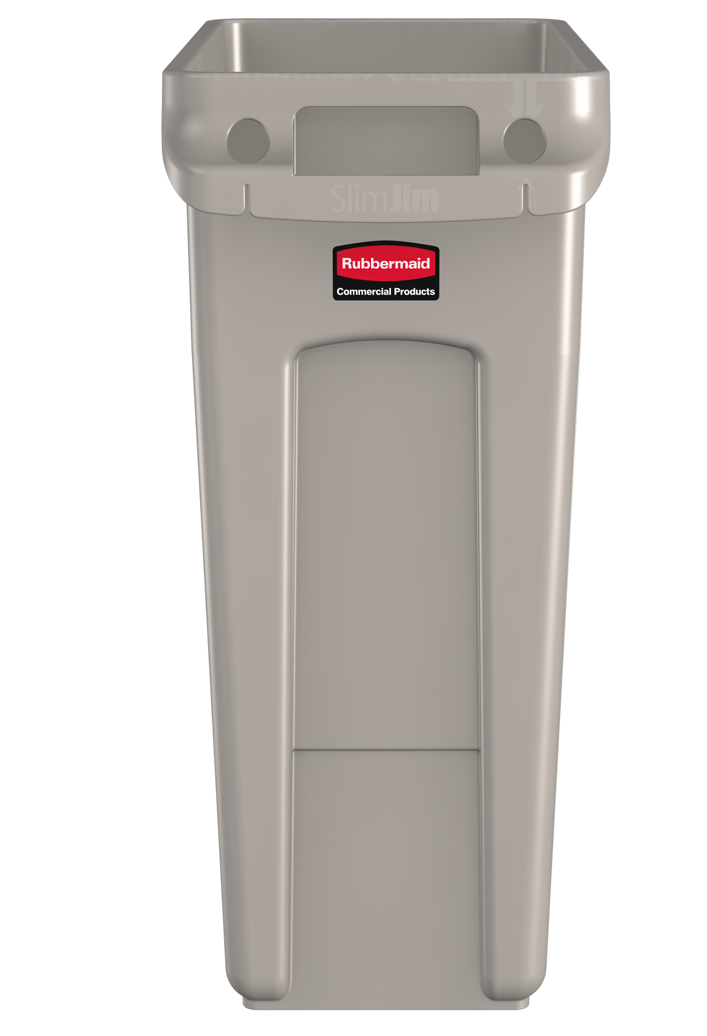 Slim Jim® Abfalleimer mit Luftkanälen, 60 l, Beige