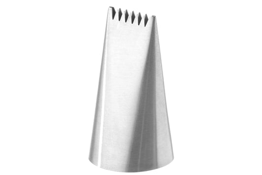 Spritzbeutel-Tülle aus Edelstahl.