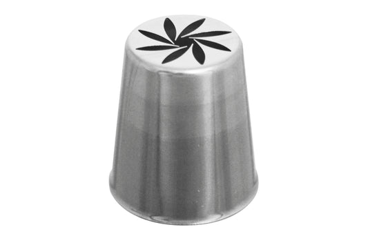 Edelstahlbecher mit floralem Muster.