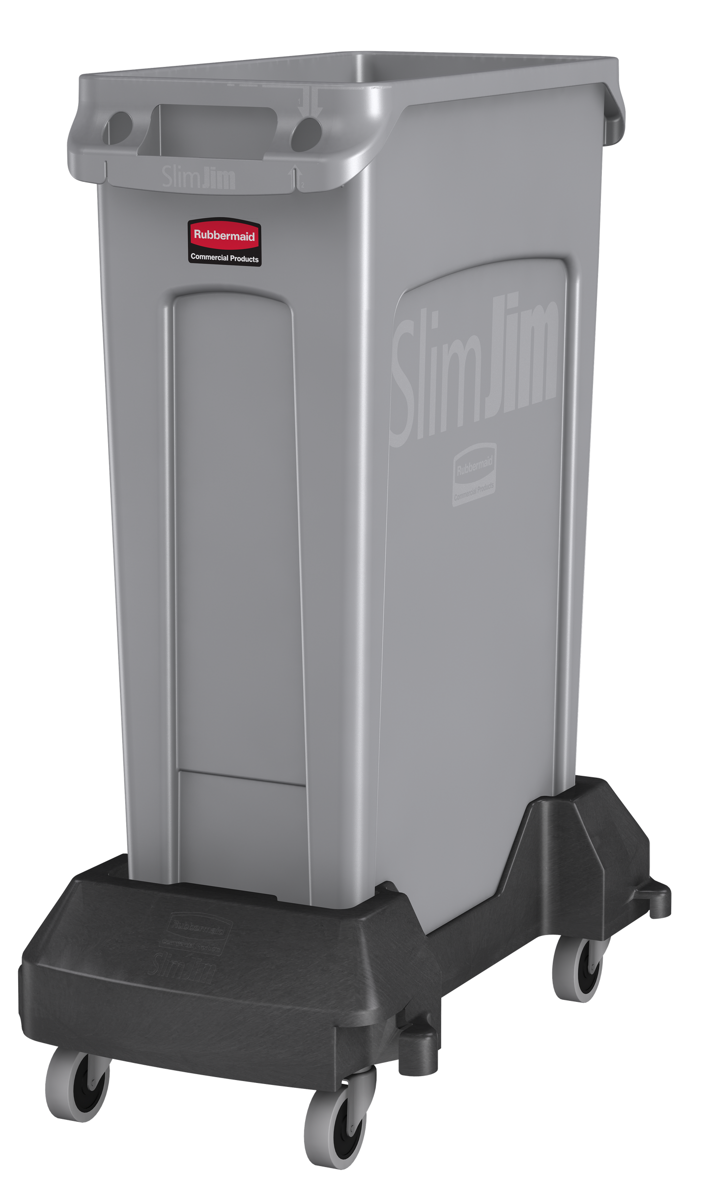 Slim Jim® Transportroller Kunststoff, für 60/87 l Behälter, Schwarz