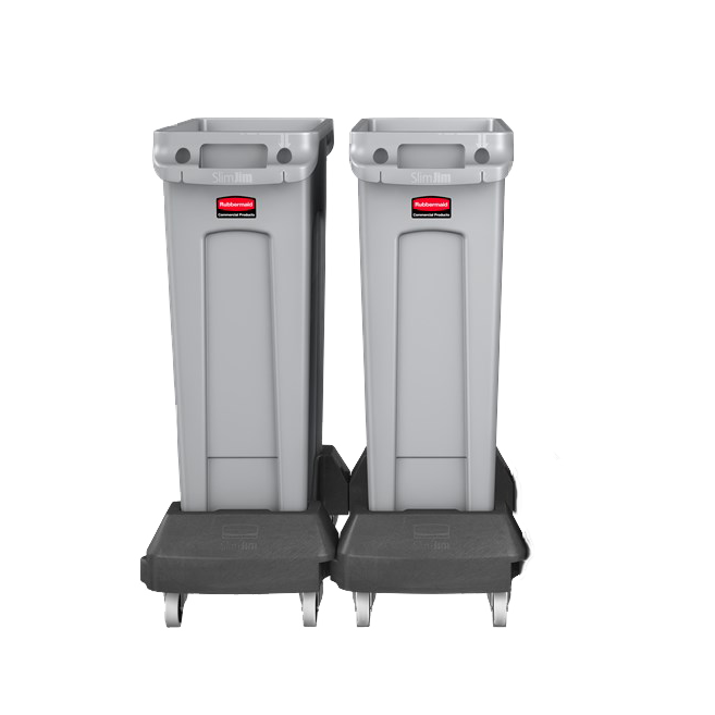 Slim Jim® Transportroller Kunststoff, für 60/87 l Behälter, Schwarz
