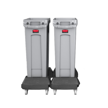 Slim Jim® Transportroller Kunststoff, für 60/87 l Behälter, Schwarz
