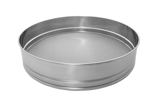 Edelstahl-Sieb für Gastronomiebedarf.