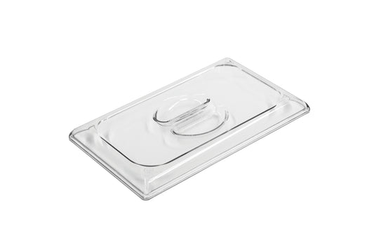 Transparente Gastronomie-Behälterabdeckung.