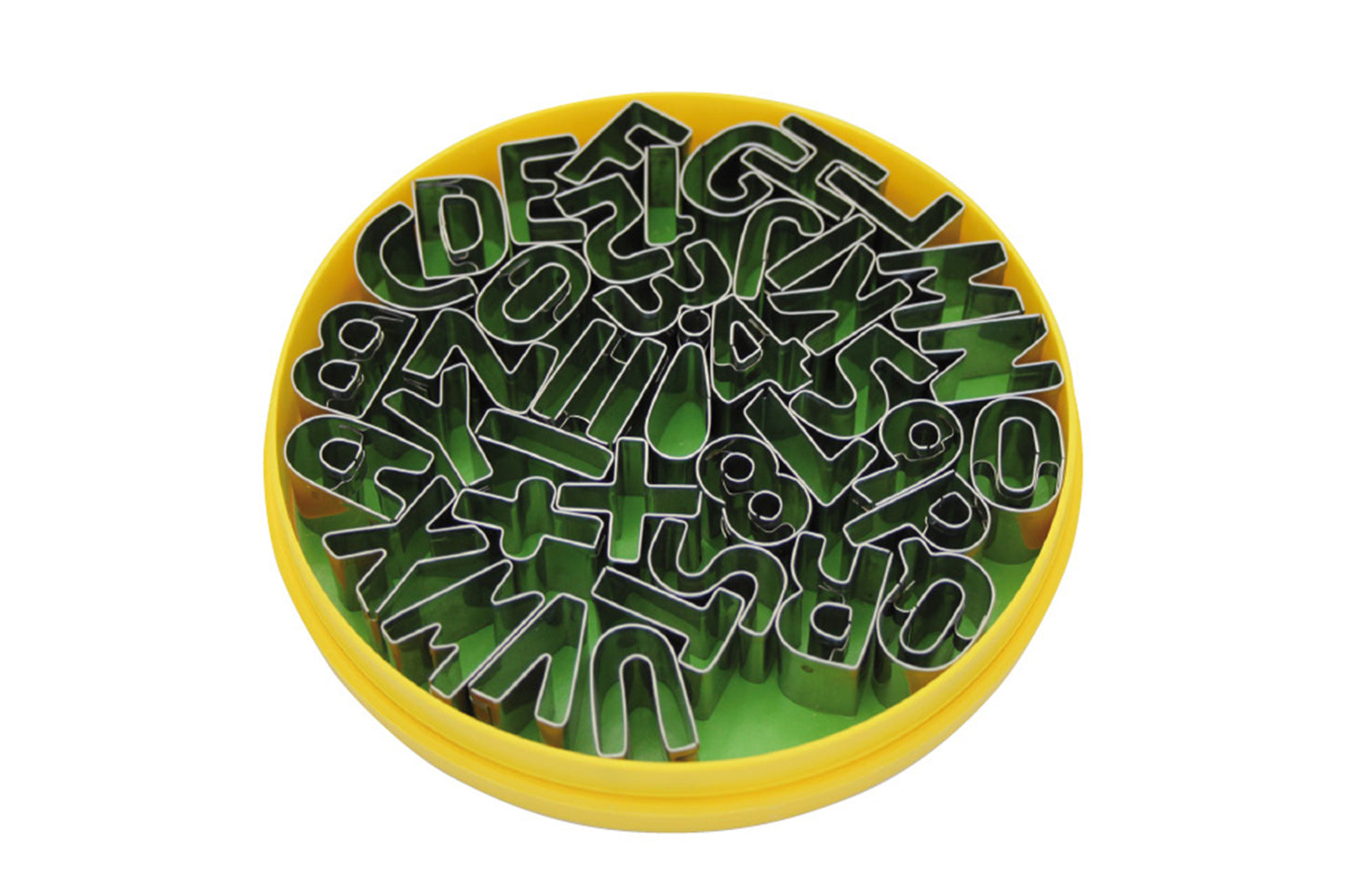 Buchstaben-Ausstechformen in Box.