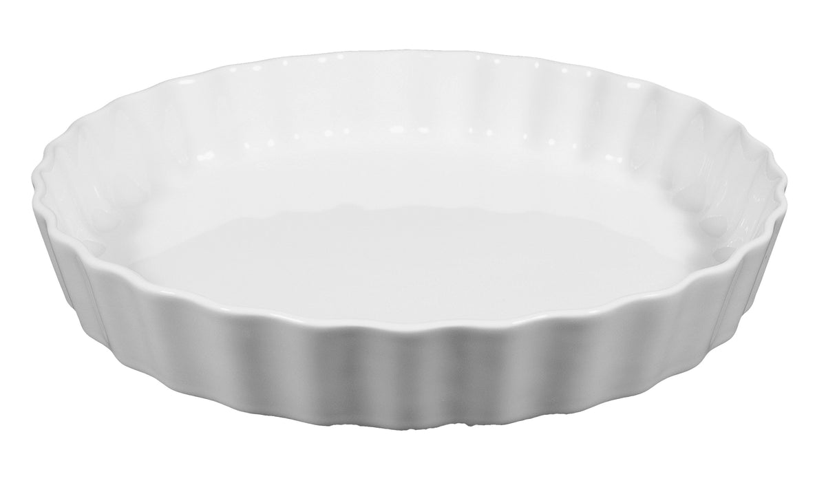 Weiße Tarteform aus Keramik