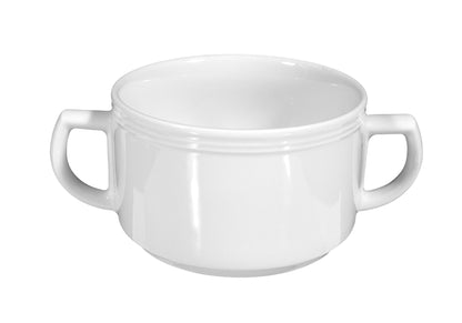 Weiße Tasse mit Griffen