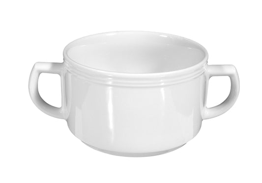 Weiße Tasse mit Griffen