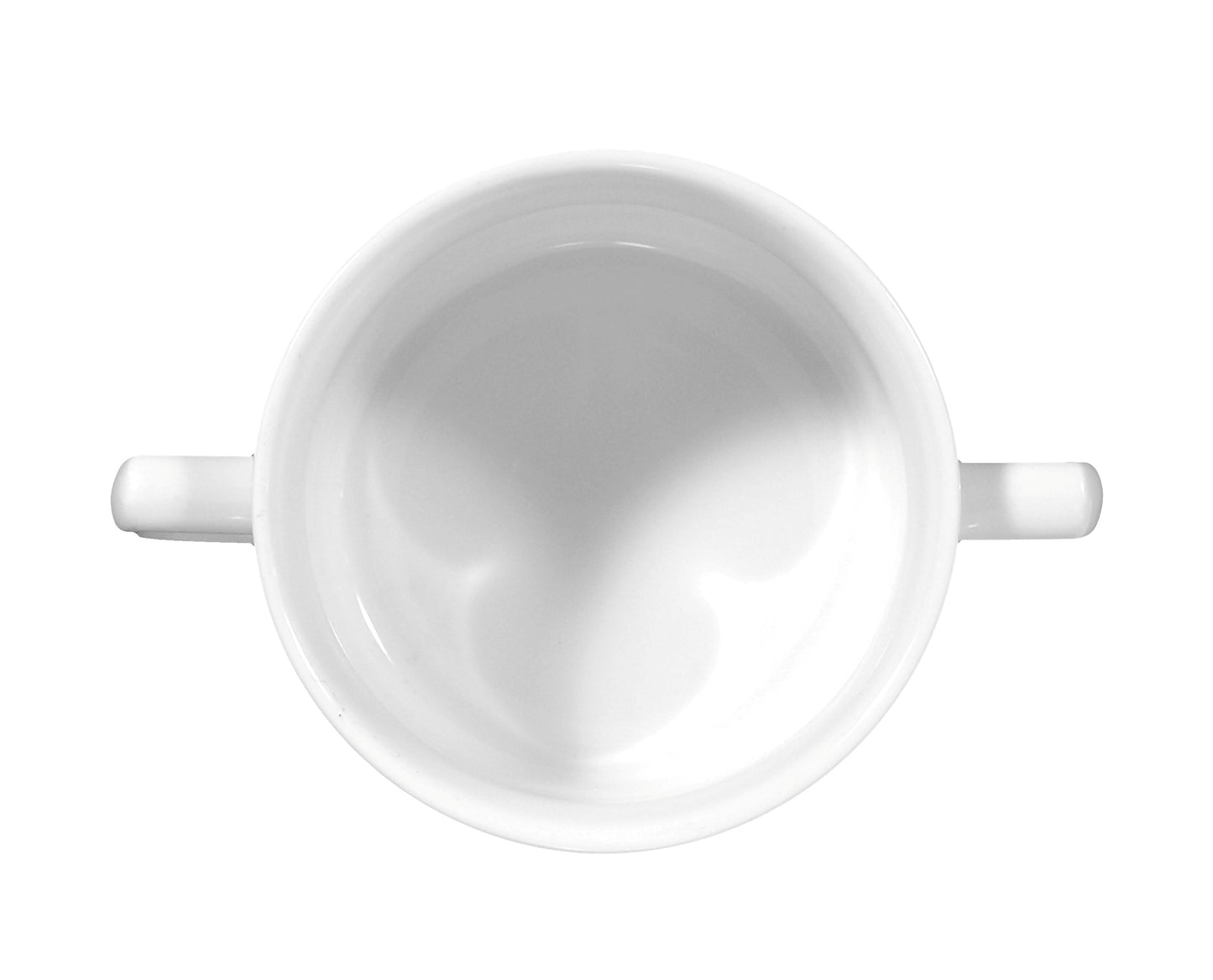 Weiße Tasse mit Griffen