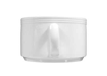 Weiße Tasse mit Griffen