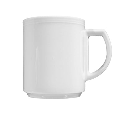 Weißer Keramik-Kaffeebecher