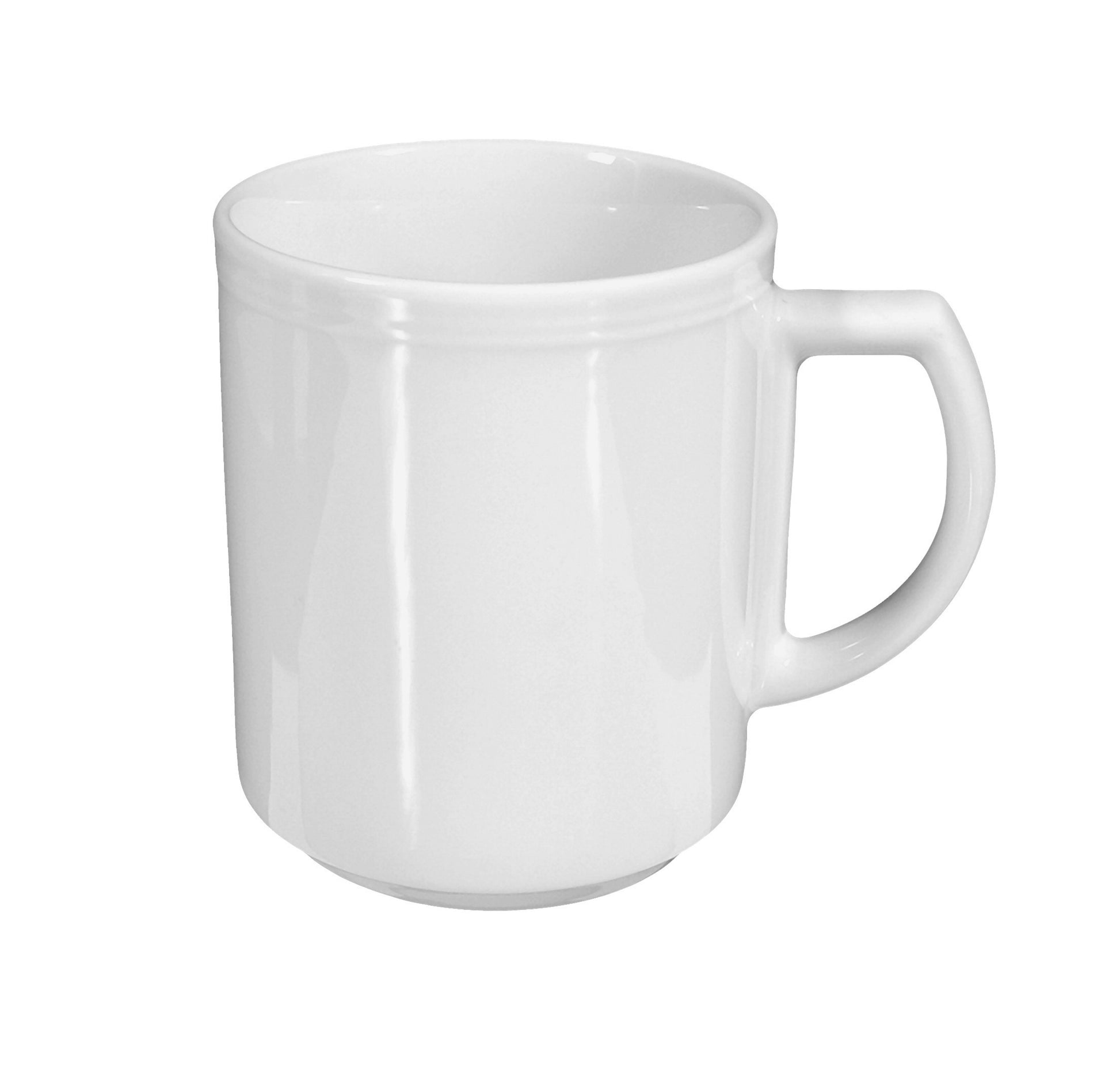 Weißer Keramik-Kaffeebecher