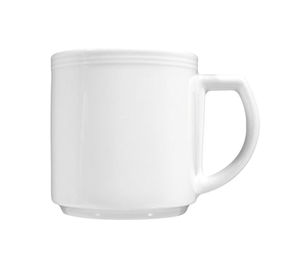 Weiße Keramik-Kaffeetasse