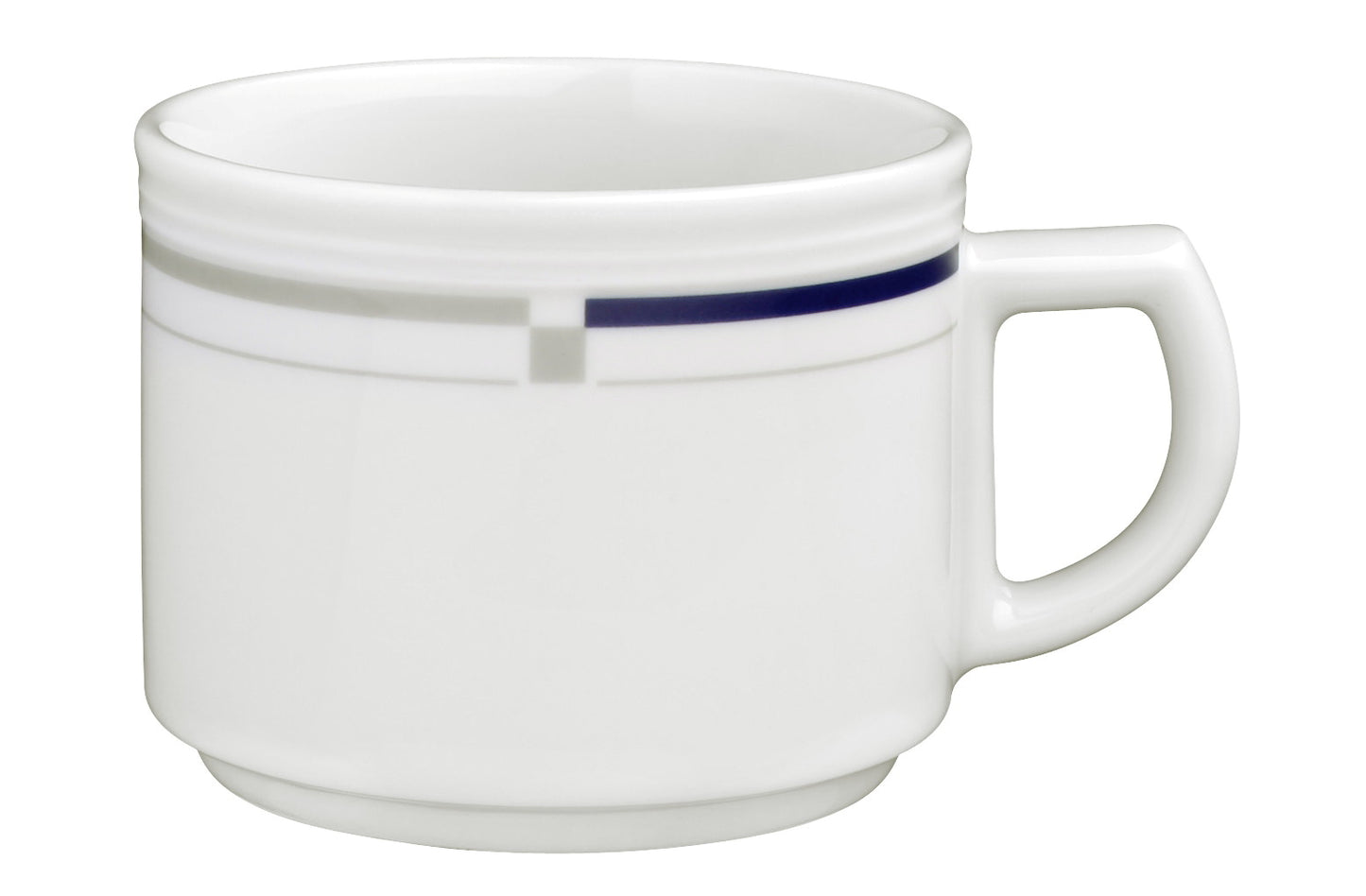 Weiße Tasse mit schlichtem Dekor