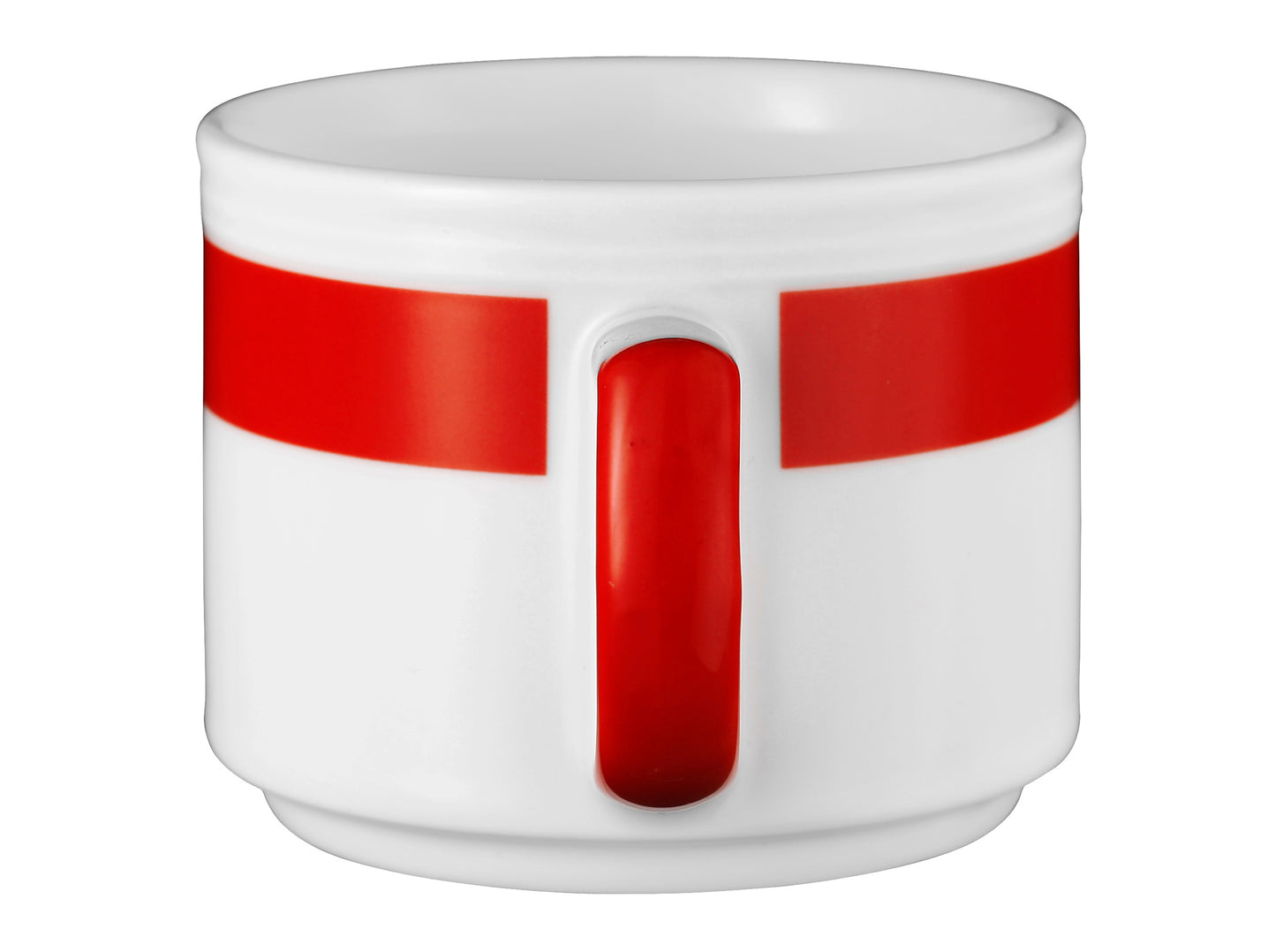 Kaffeetasse mit rotem Streifen
