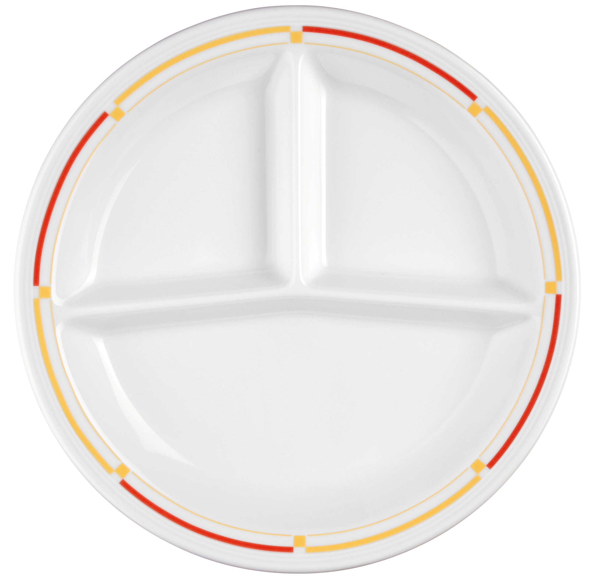 Geteilter Gastro-Teller, weiß, leer