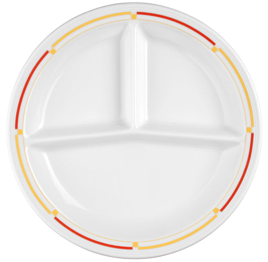 Geteilter Gastro-Teller, weiß, leer