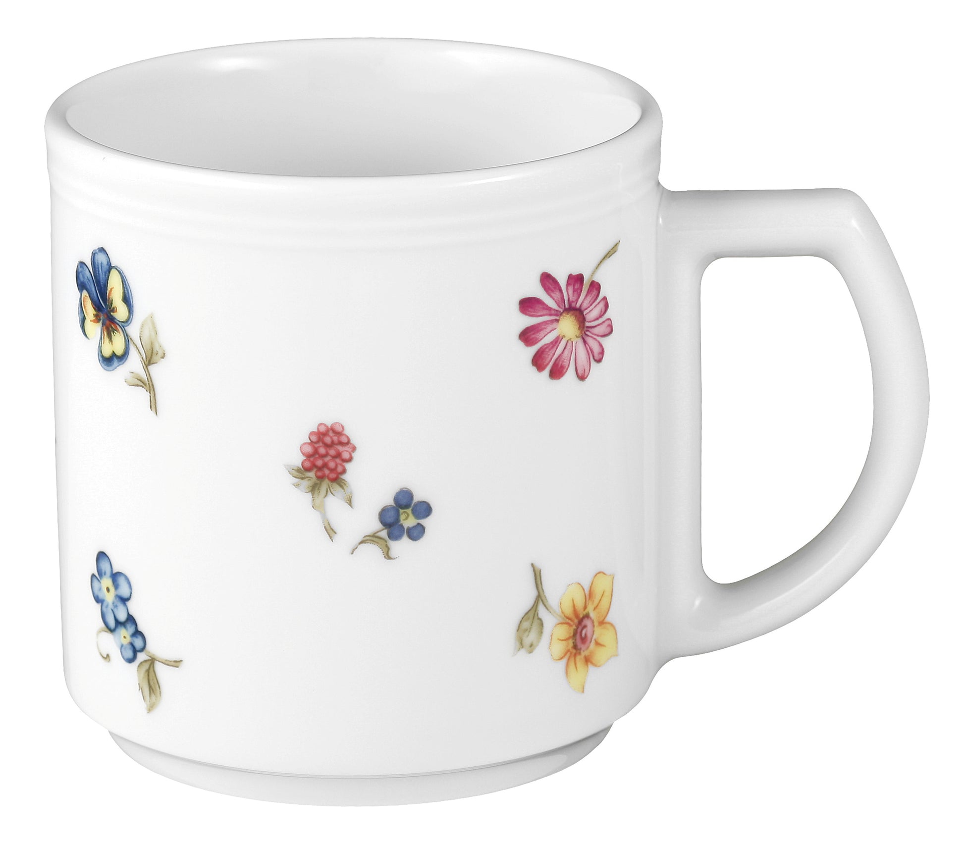 Porzellan-Tasse mit Blumenmuster