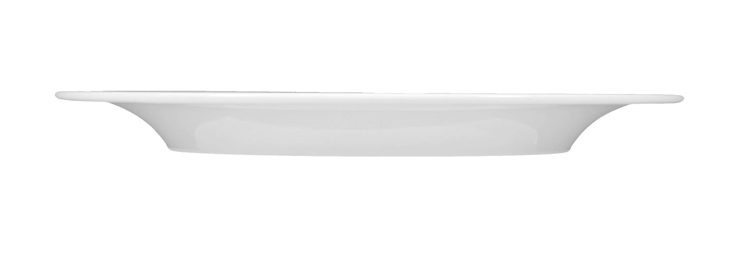 Weiße Tellerplatte aus Porzellan