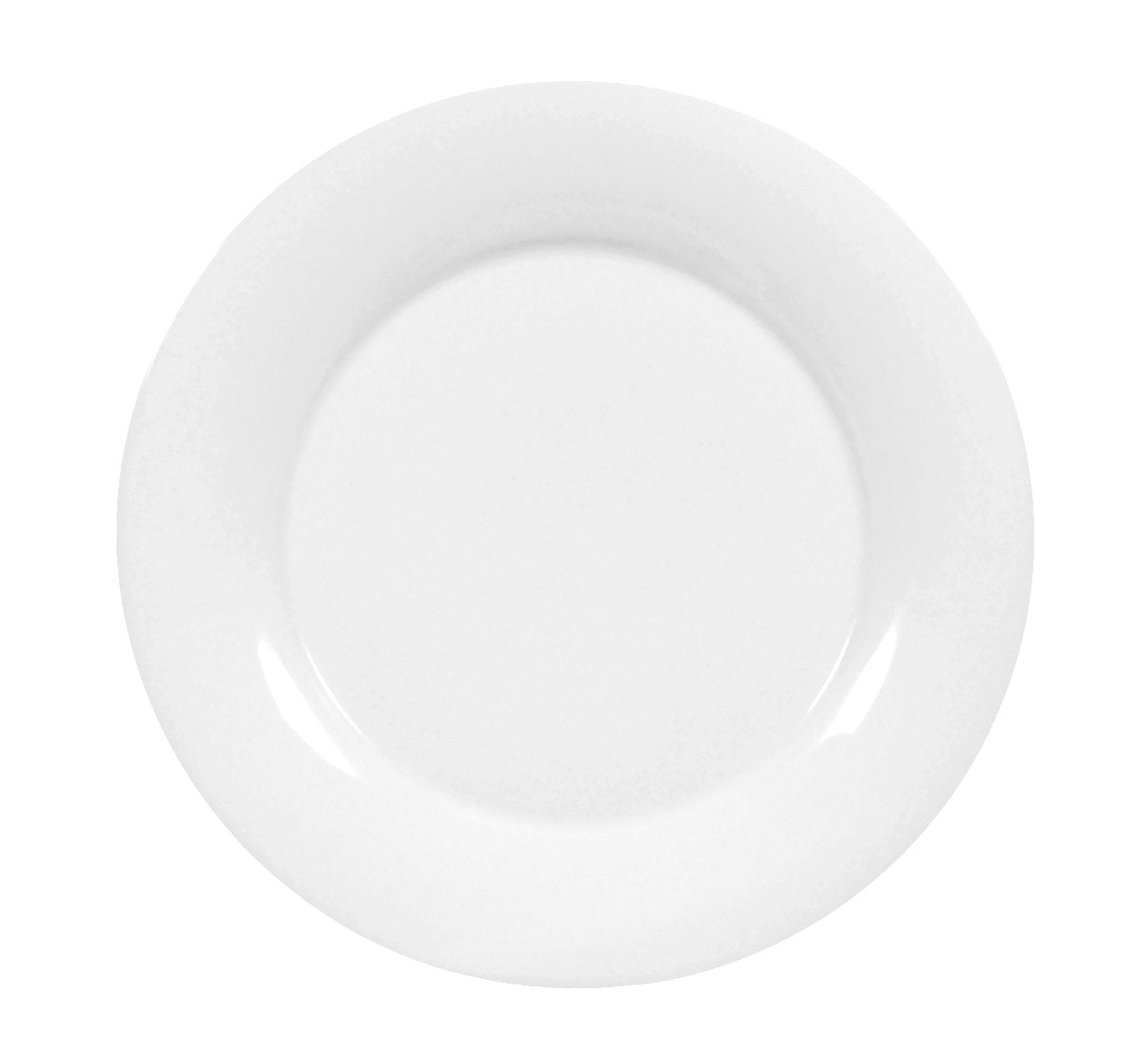 Weiße Tellerplatte aus Porzellan