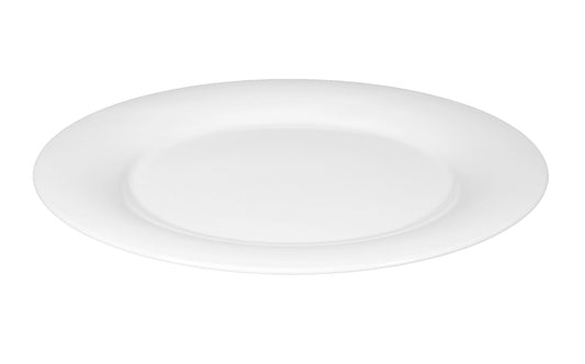 Leere weiße Teller für Gastronomie