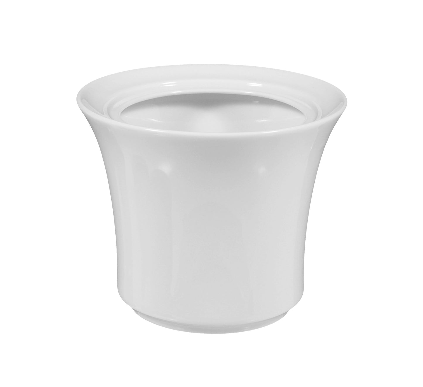 Weiße Tasse mit Deckel