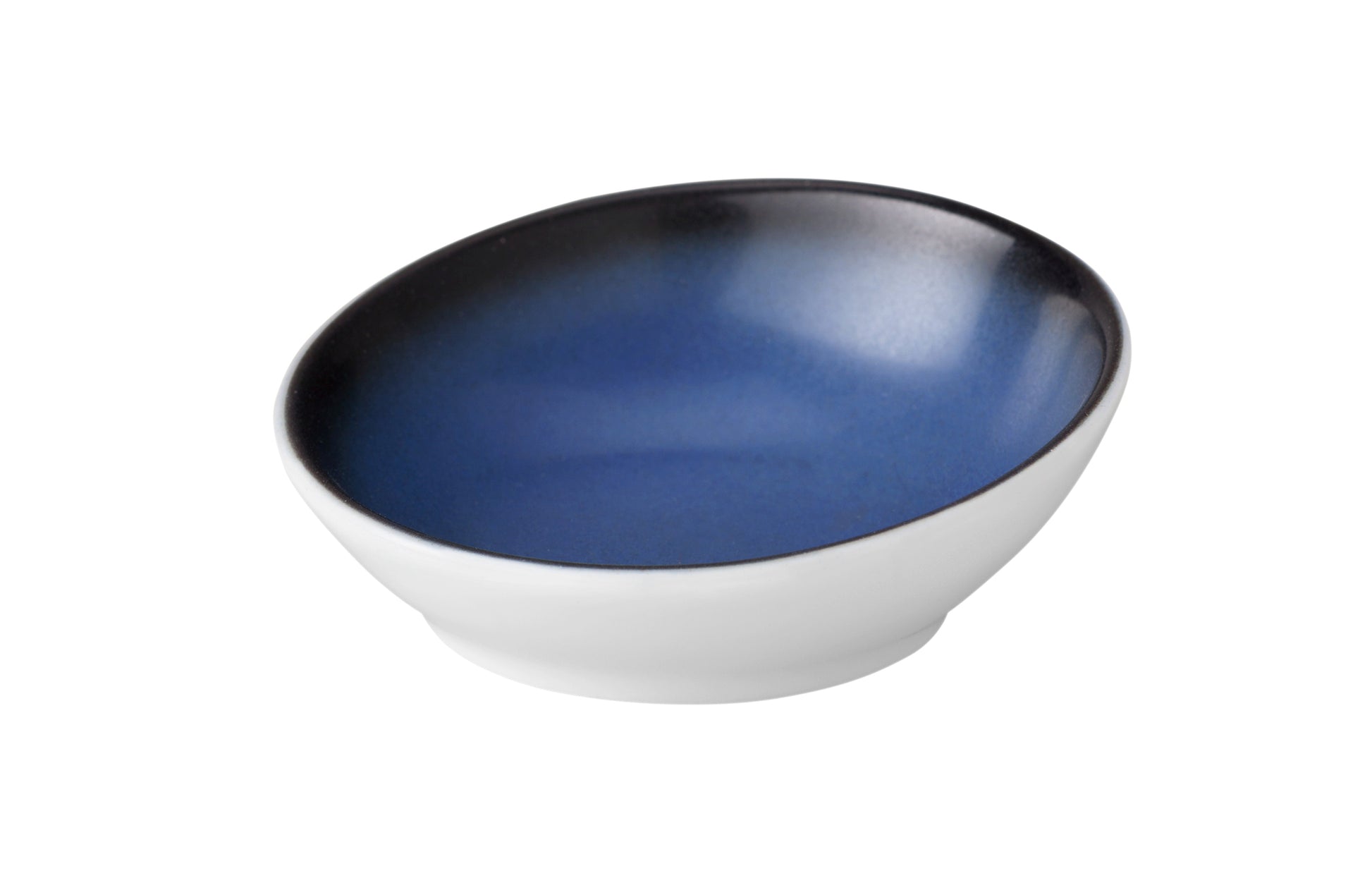 Blaue Innenschale, weißer Rand