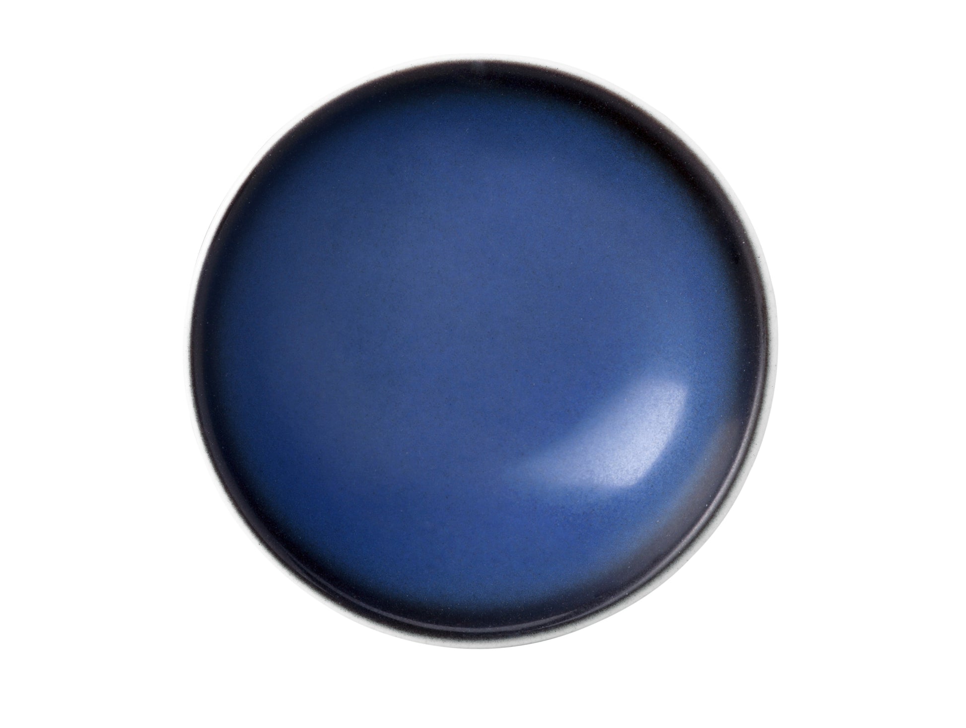 Blaue Innenschale, weißer Rand