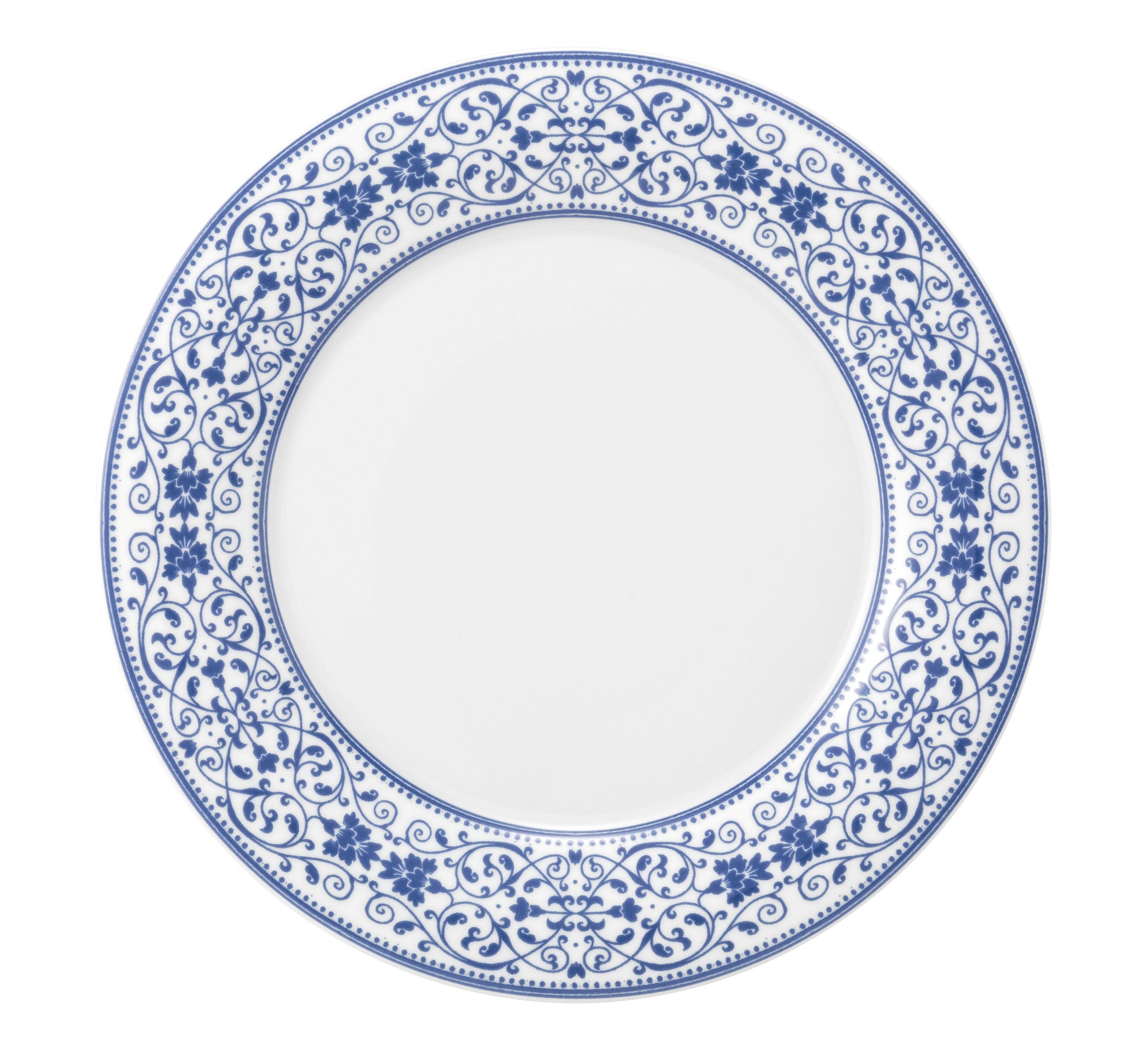 Verzierter leerer Porzellanteller, Gastronomie.