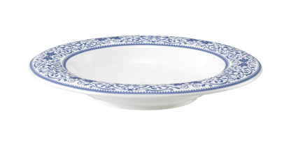 Tiefer Teller mit blauem Muster