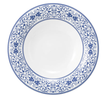 Tiefer Teller mit blauem Muster