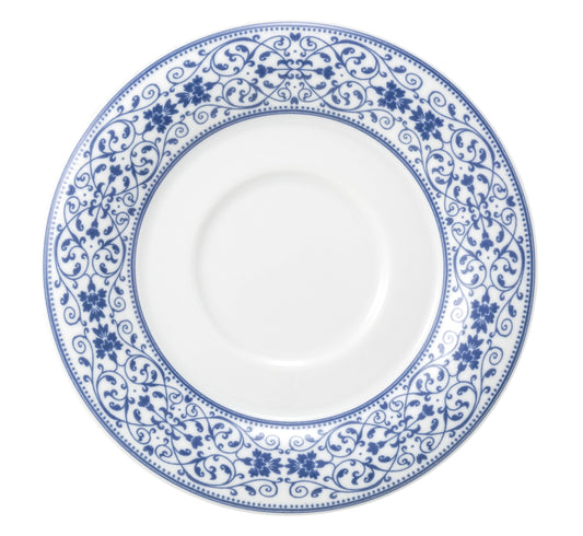 Blaue dekorative Esstellerkante