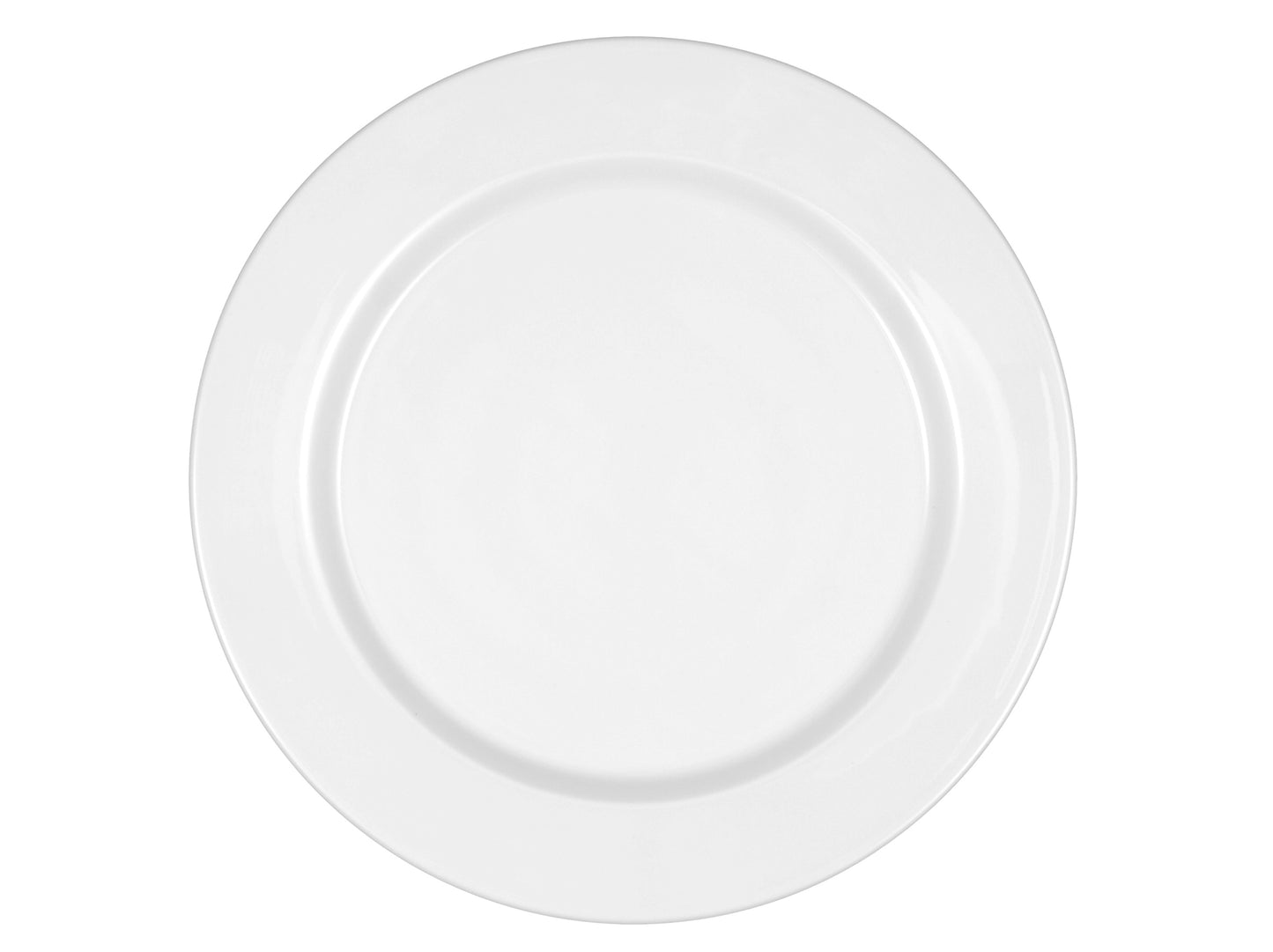 Leere weiße Teller für Gastronomie