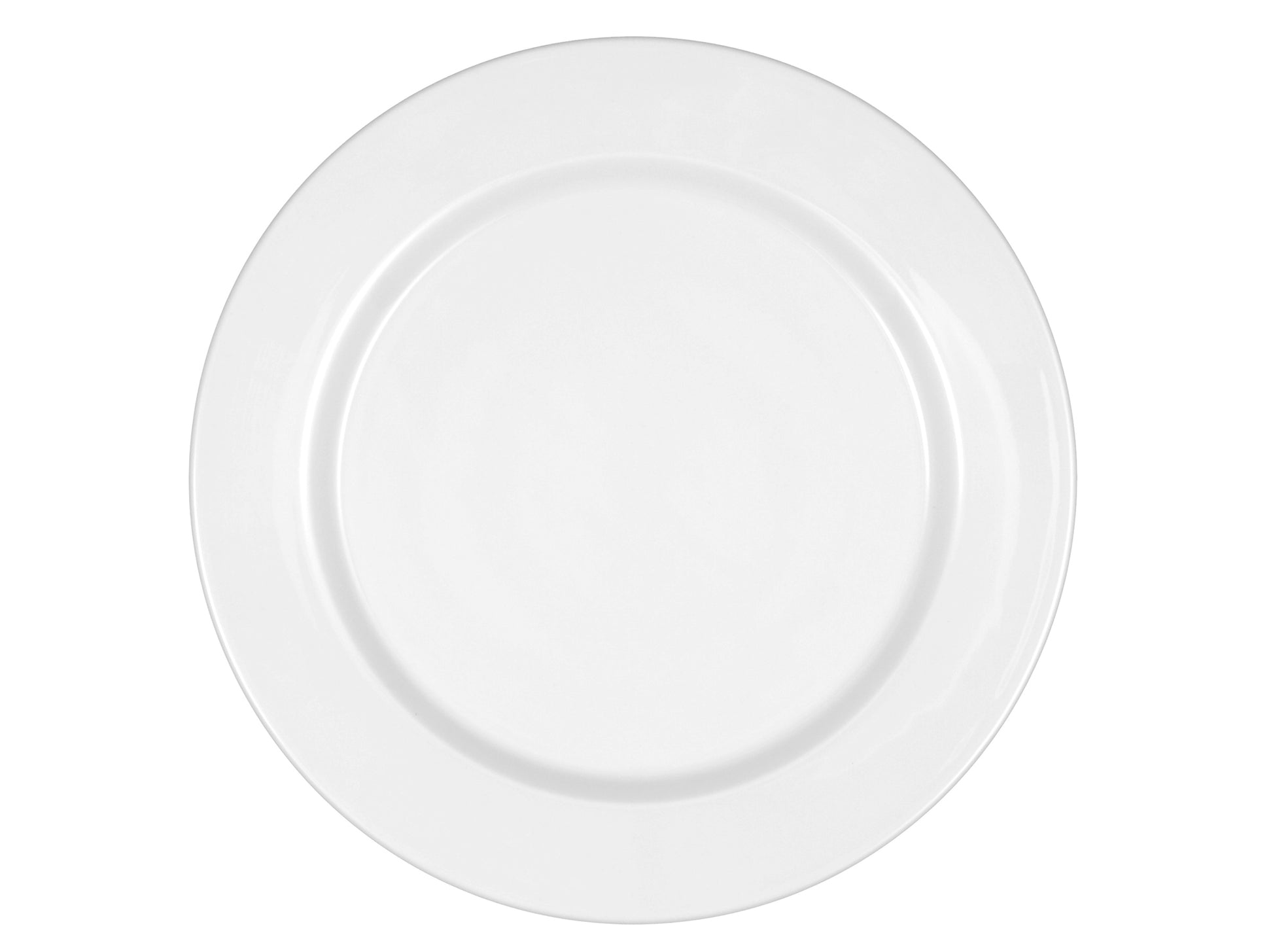 Leere weiße Teller für Gastronomie